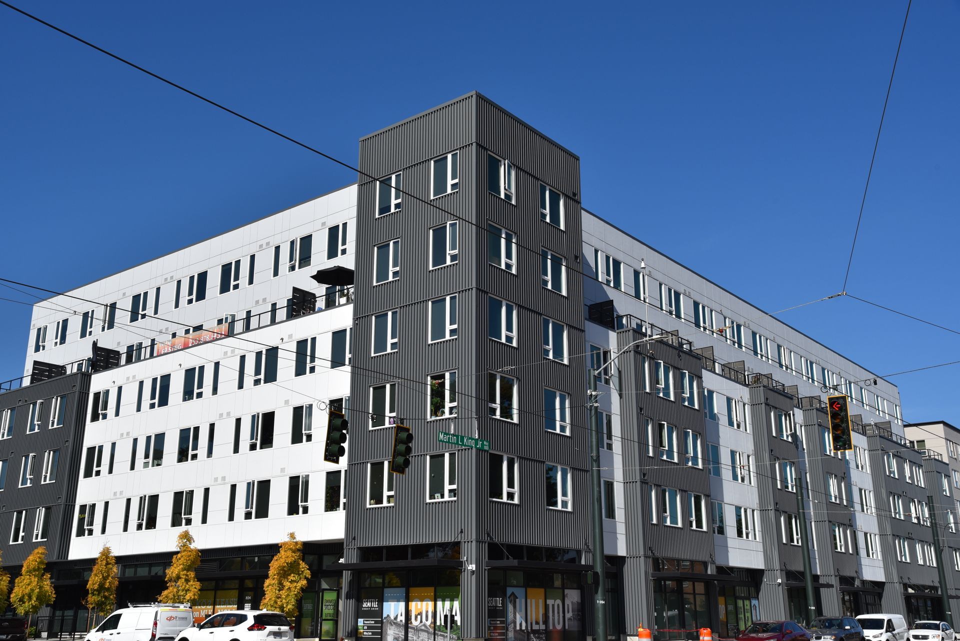 Koz on MLK building exterior from across the street