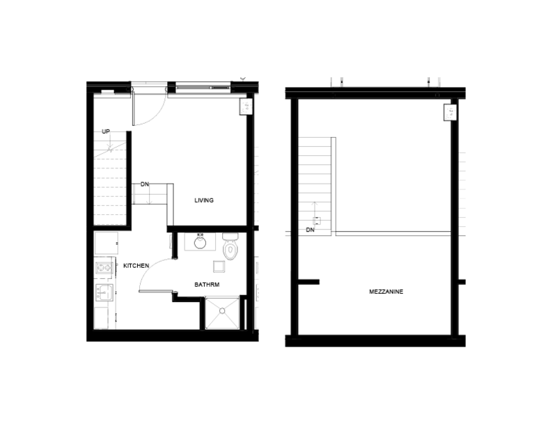 Studio + Loft Floor plan