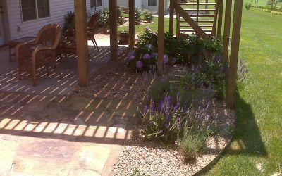 House Outdoor with Stone Patio — Springfield, MO — Nixa Lawn Service