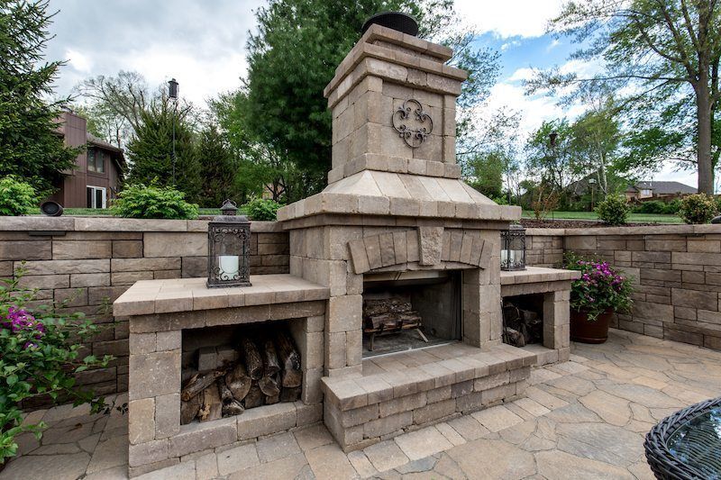 Outside House Fireplace and Fire Pits — Springfield, MO — Nixa Lawn Service