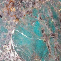 A close up of a piece of turquoise marble.