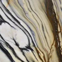A close up of a marble slab with a zebra print.