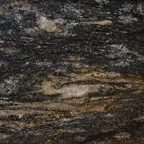 A close up of a black granite counter top.