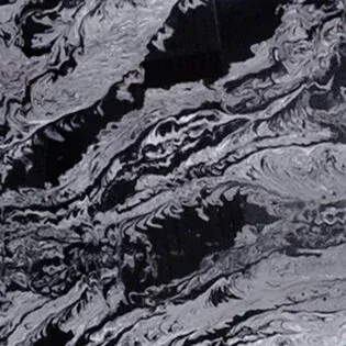 A close up of a black and white marble texture.