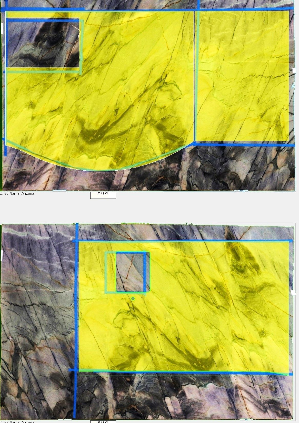 A machine is cutting a piece of wood with an american flag on it.