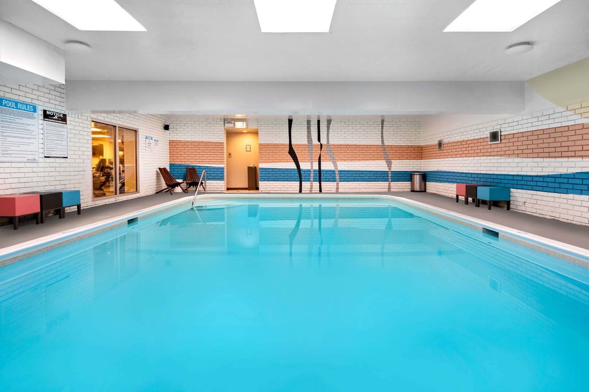 Indoor swimming pool at Reside 707 in Lakeview.
