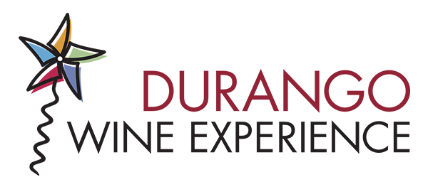 A logo for durango wine experience with a star on it