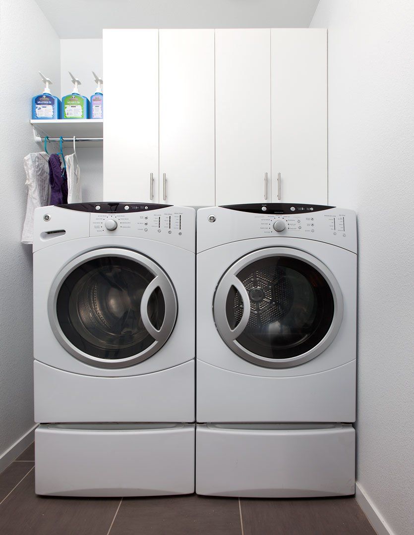 Upper Custom Laundry Room Cabinets