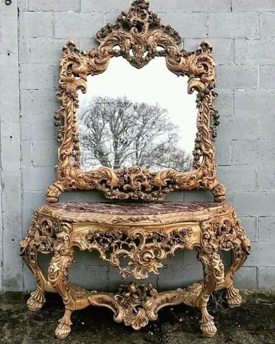 Egyptian Furniture — Antique Table Mirror in Clifton, NJ