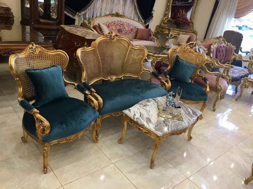 Blue and Gold Furniture Set — Furniture in Clifton, NJ