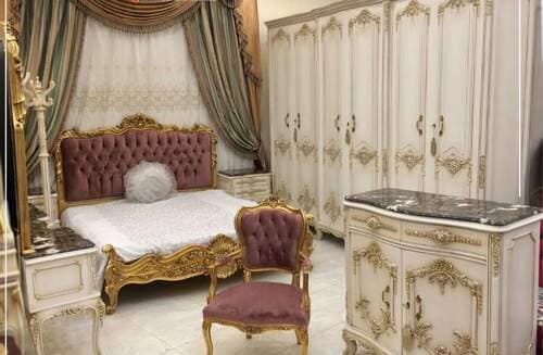 Bed with Cabinet and Chair — Furniture in Clifton, NJ