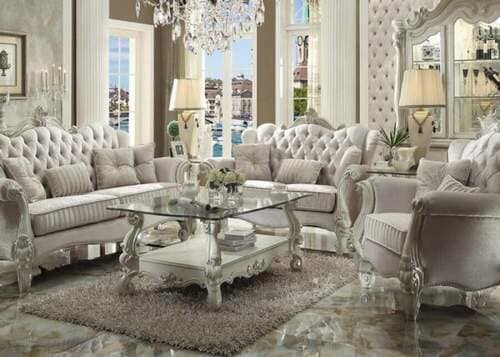 AC Versailles Ivory Velvet High Back — Sectional Couch in Clifton, NJ