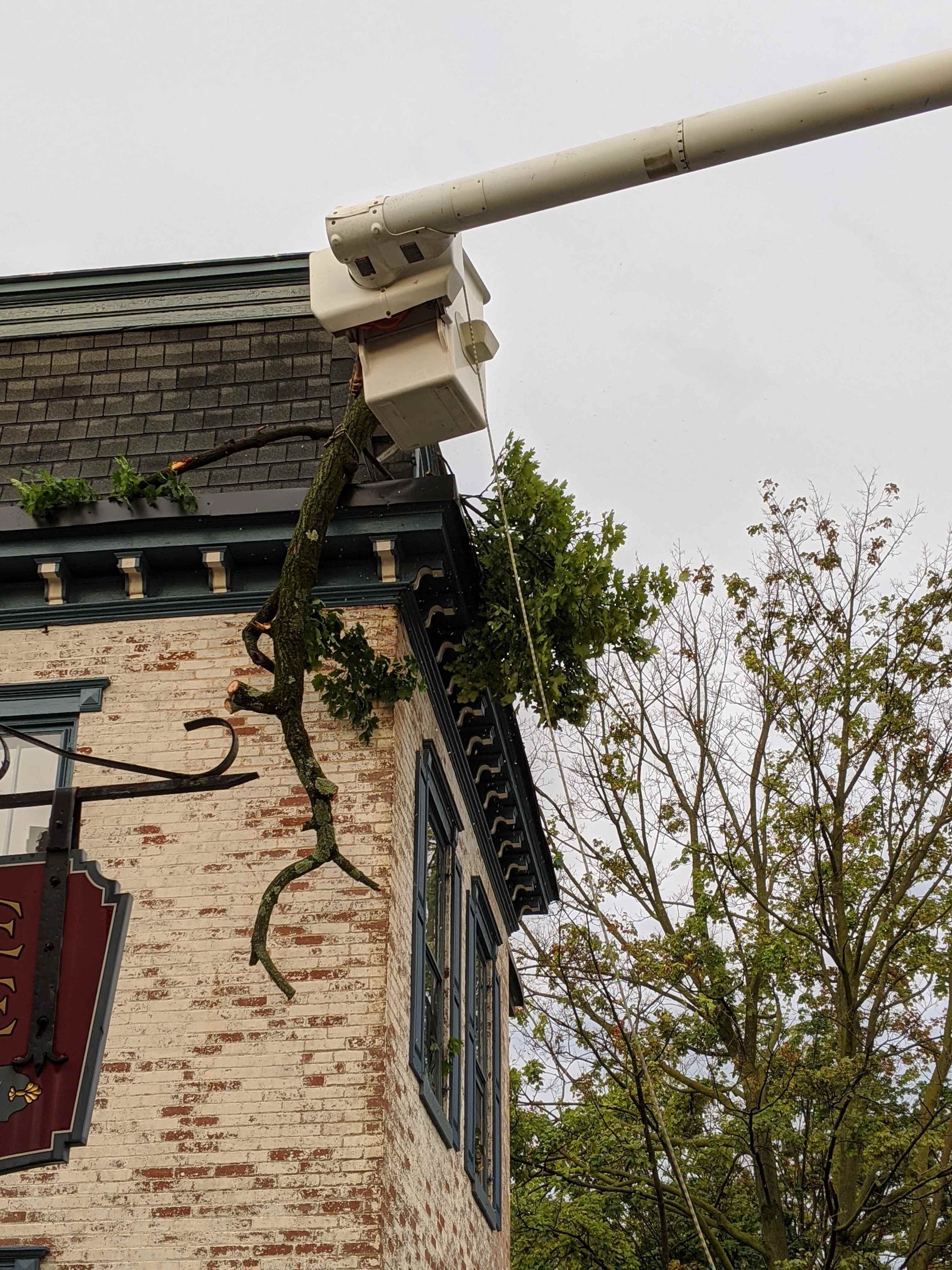 A brick building with a sign that says ' a ' on it