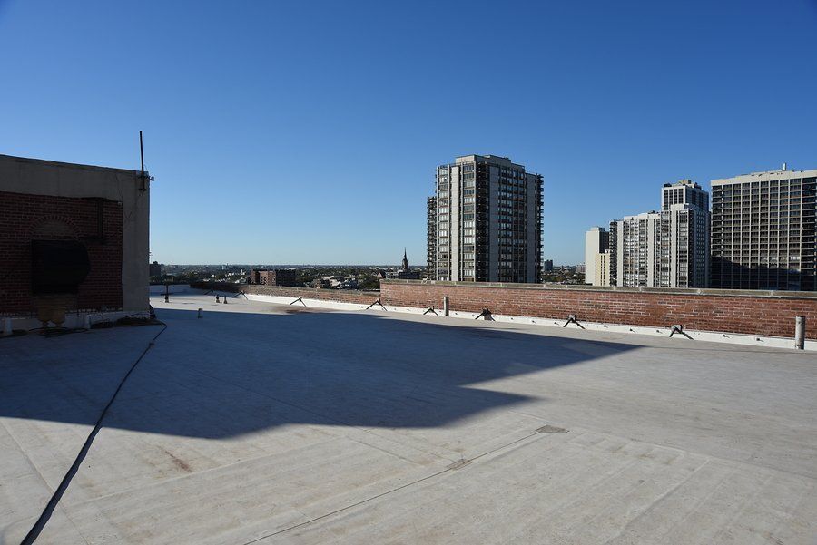 a parking lot made of concrete