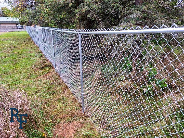 Affordable and reliable chain link backyard  fencing.
