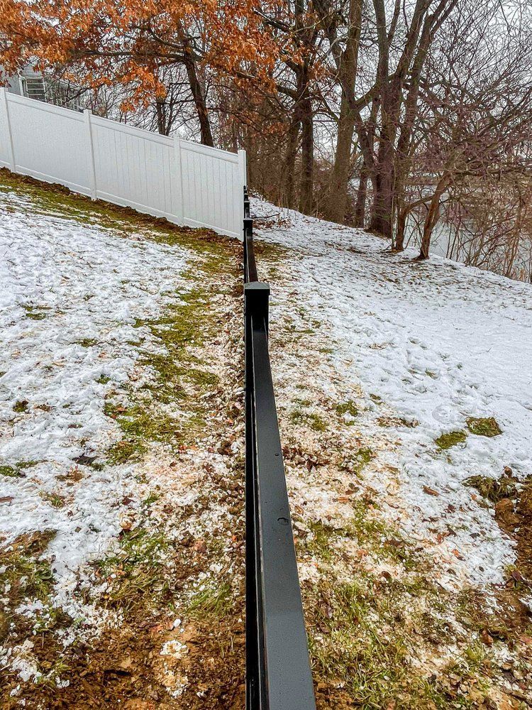 Our professional  works metal fence installation.