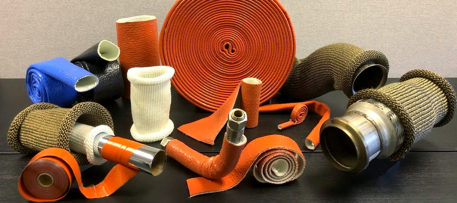 Products on display all together on a table at Pyrosleeve Ltd