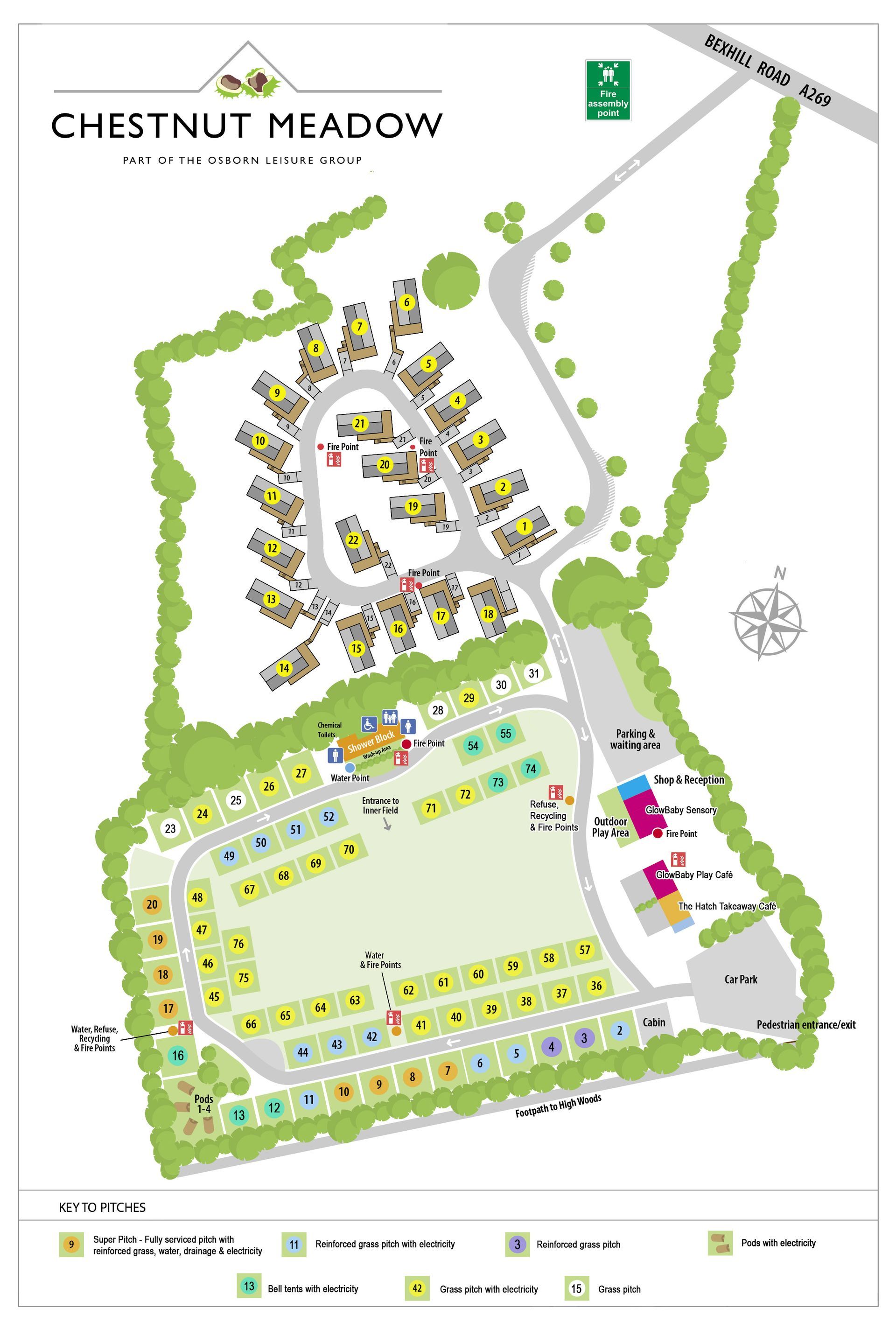 chestnut meadow country park map