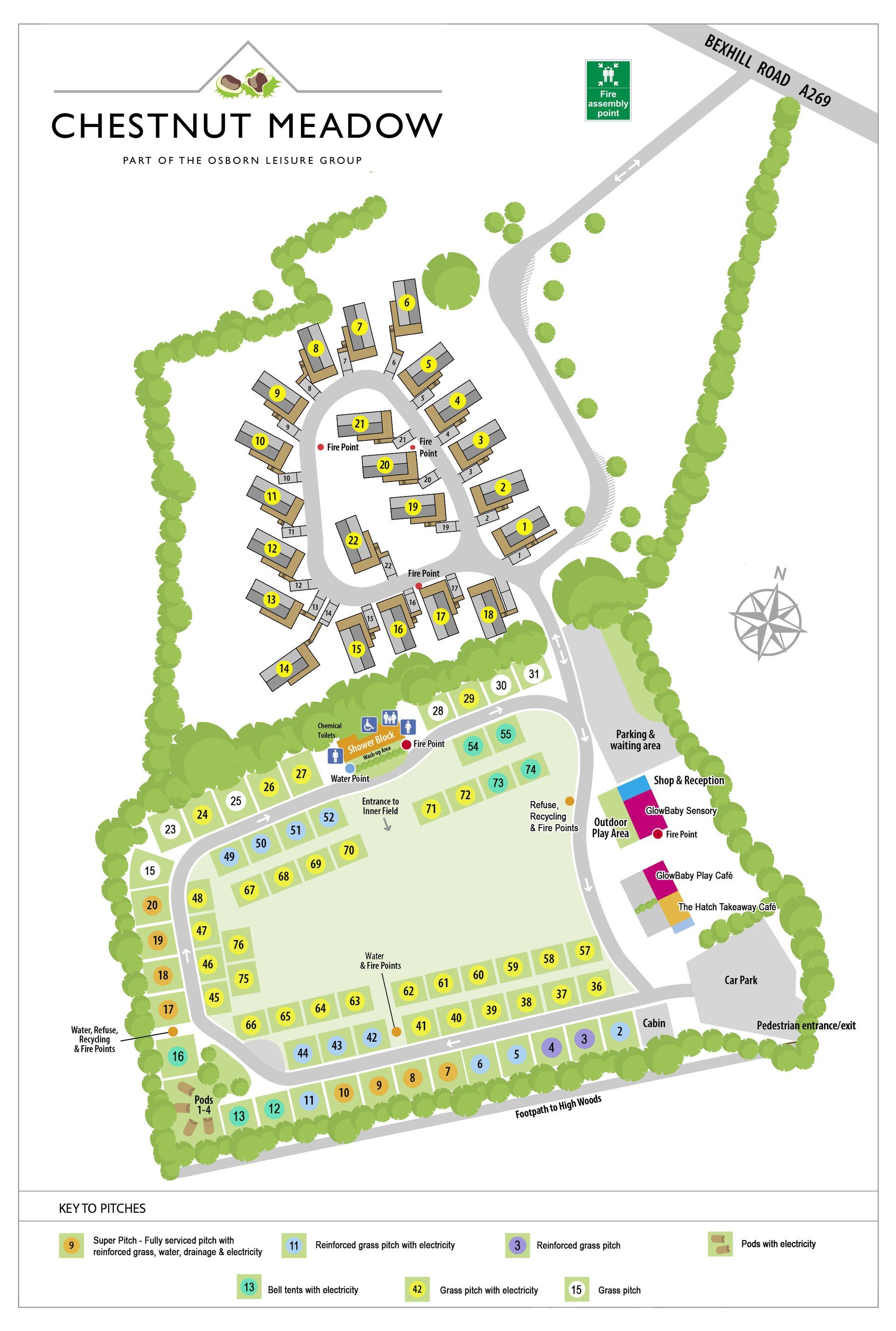 chestnut meadow country park map