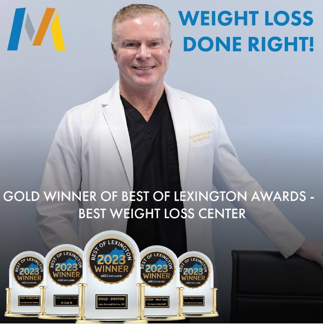 Marshall Lifestyle Medicine and Dr. John Mullins with Best of Lexington Best Weight Loss Center Awards