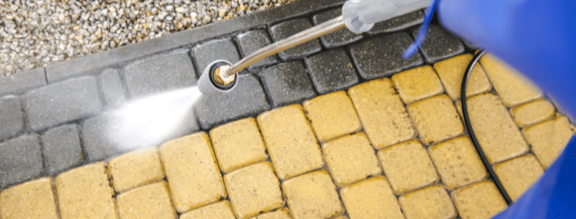 High Pressure Cleaning Driveway Pavers