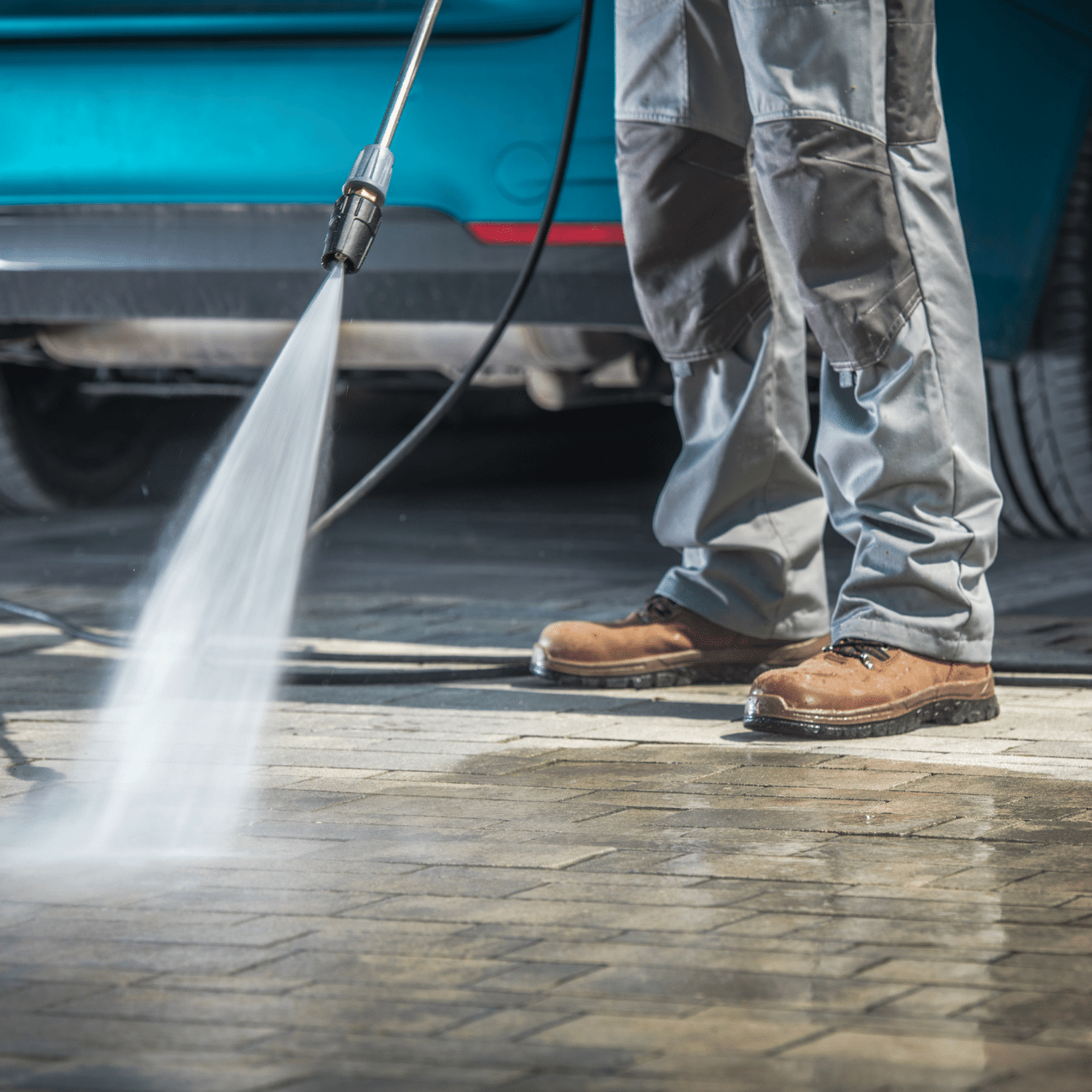 High Pressure Cleaning Driveway