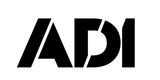 ADI logo: black and white in a bold, sans-serif font.