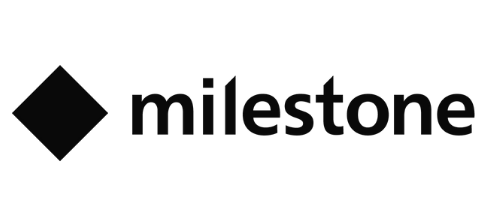Milestone logo: black diamond shape to the left of the word 