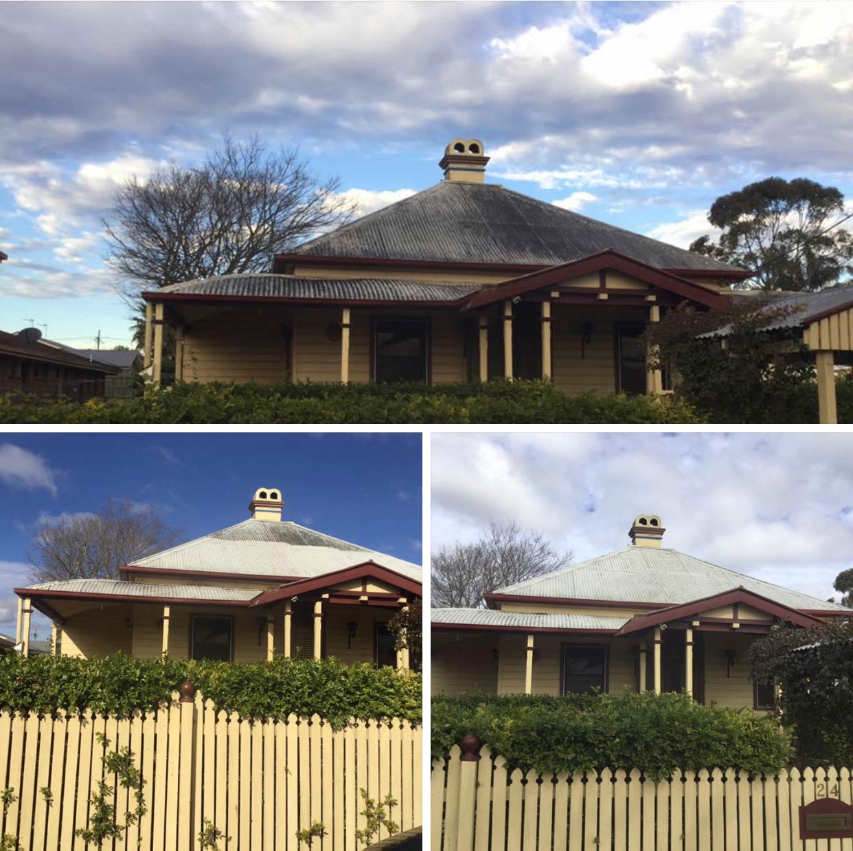 Before and After Cleaning Roof House — O & D House Wash & Cleaning Services in Glenvale, QLD