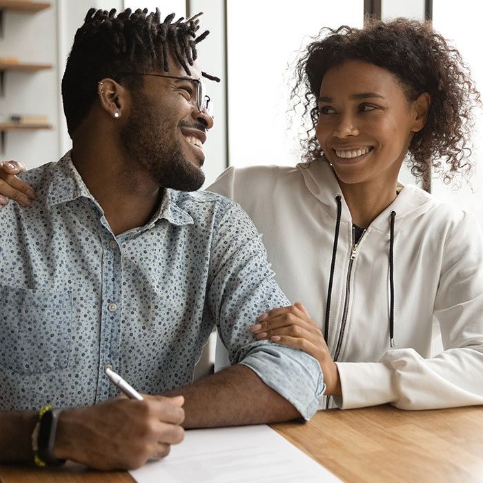 Happy Husband and Wife