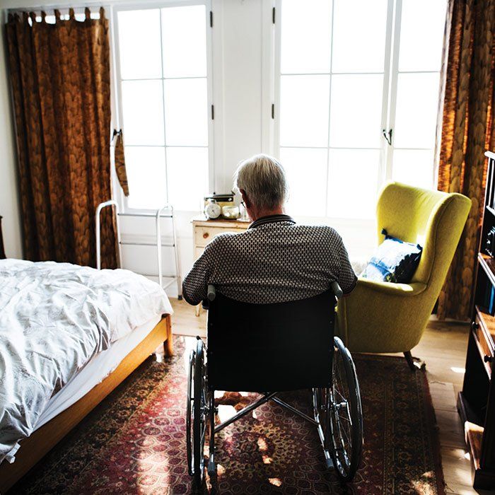Elderly Man on Wheelchair