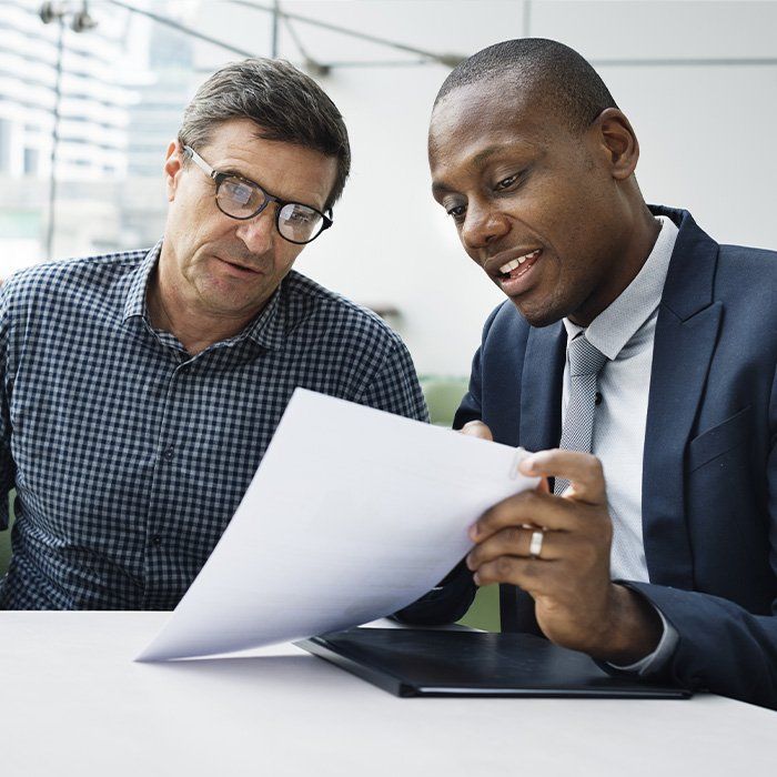 Business Man Talking With the Insurance Agent