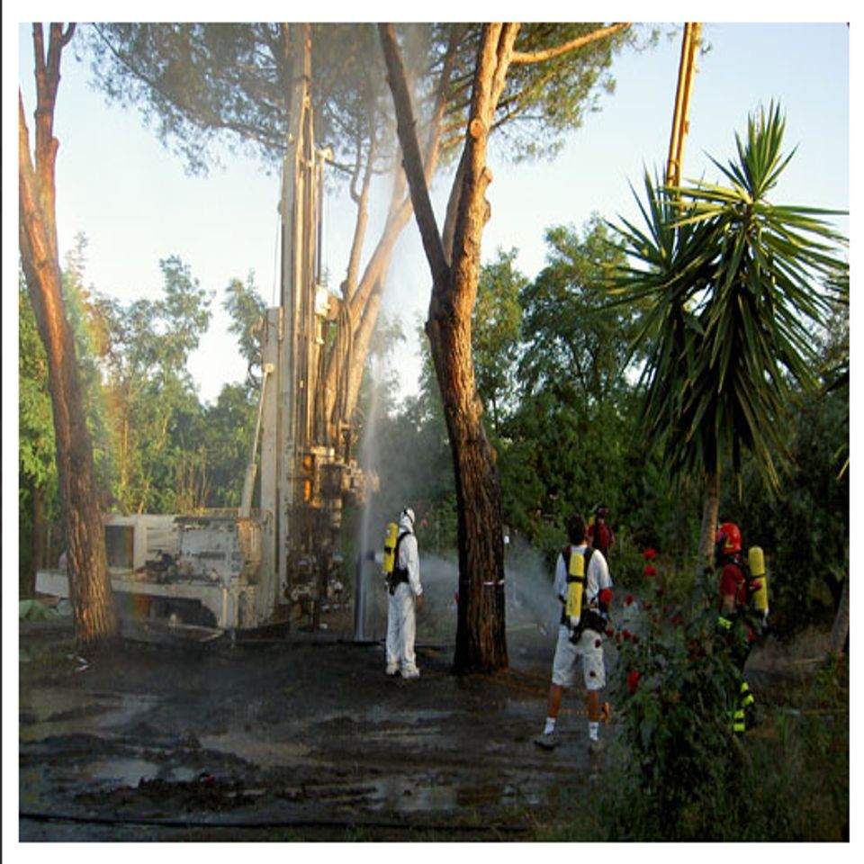 intervento di trivellazione di un pozzo artesiano