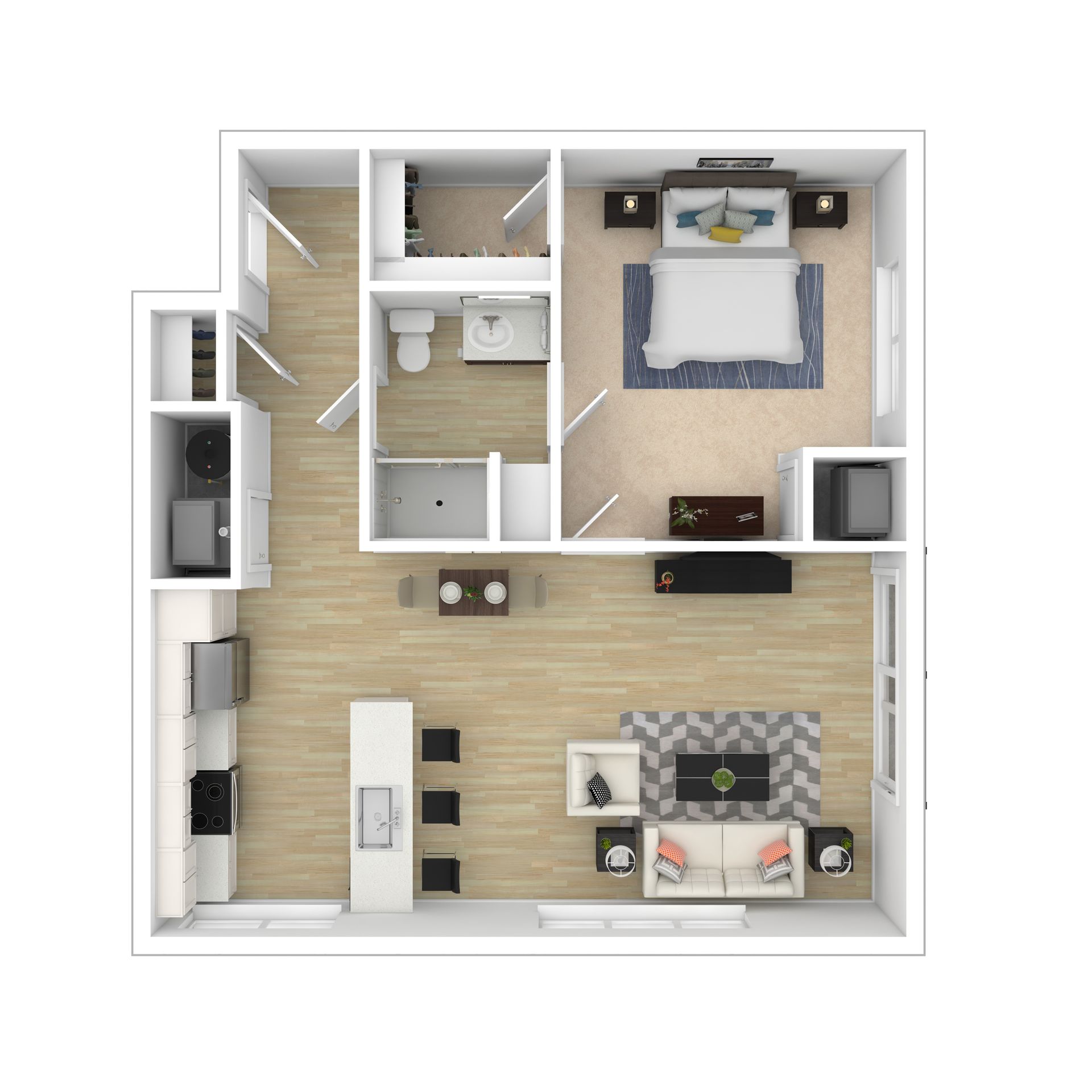 1 bedroom 1 bathroom floor plan