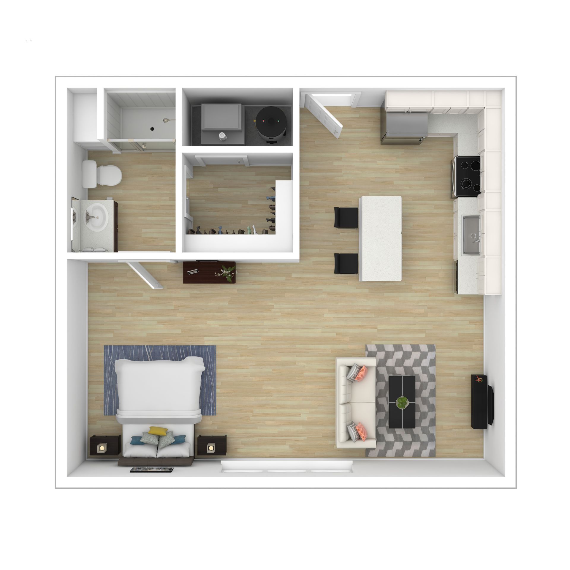 Studio deluxe floor plan