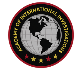 The logo for the academy of international investigations