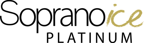 The sopranoice platinum logo is black and gold on a white background.