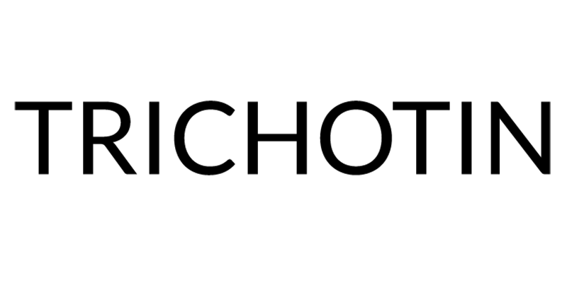 The word trichotin is written in black on a white background.