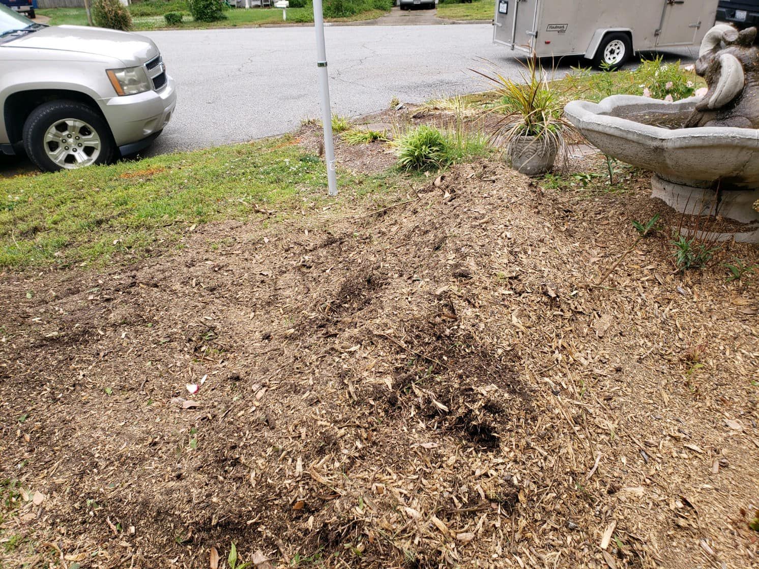 After flower bed clearing — Chesapeake, VA — The Stump Grinders