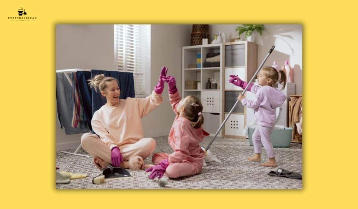 Weekly deep cleaning tasks in a childcare playroom