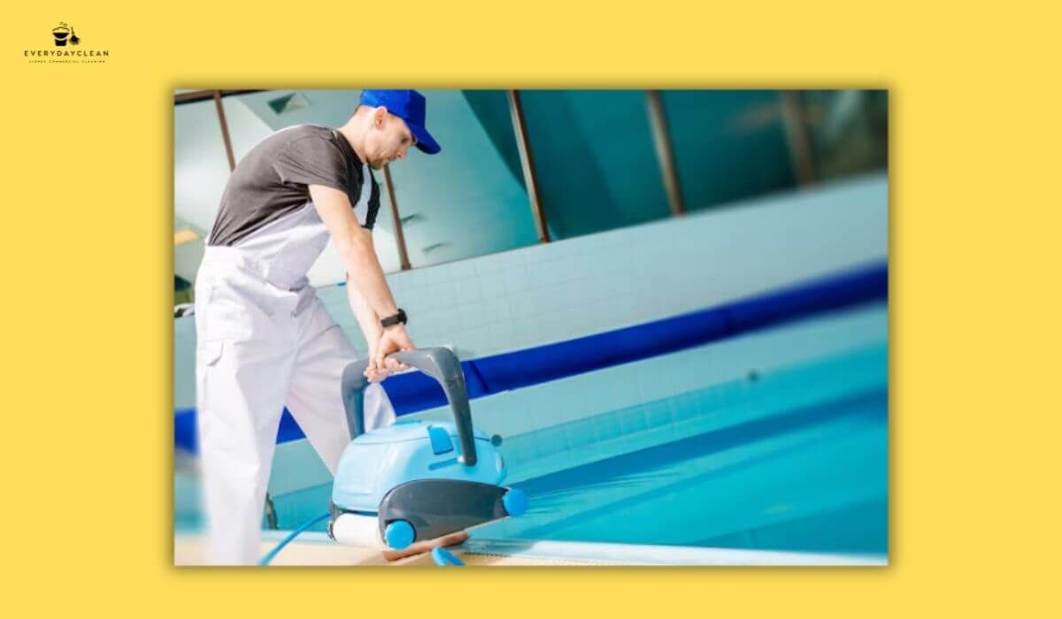 Clean commercial swimming pool maintenance