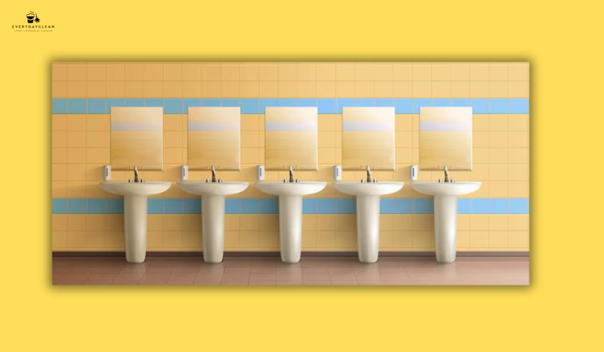 clean public restroom tiles
