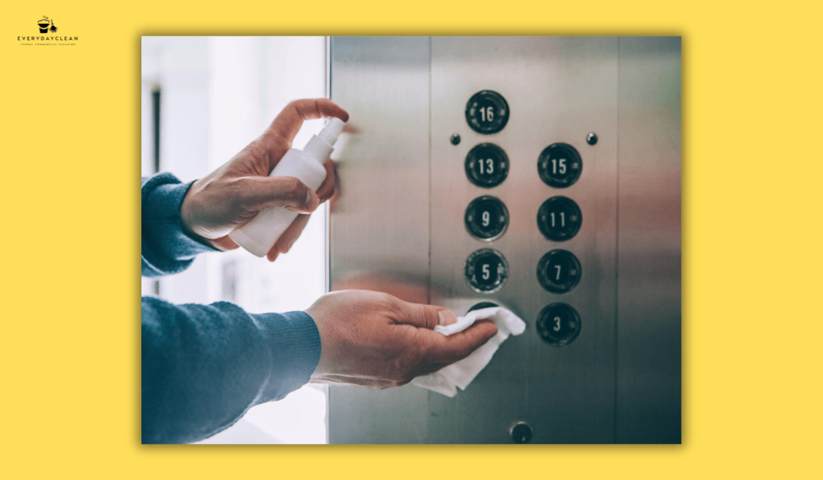 cleaning shared touch points in areas of the office that need cleaning regularly
