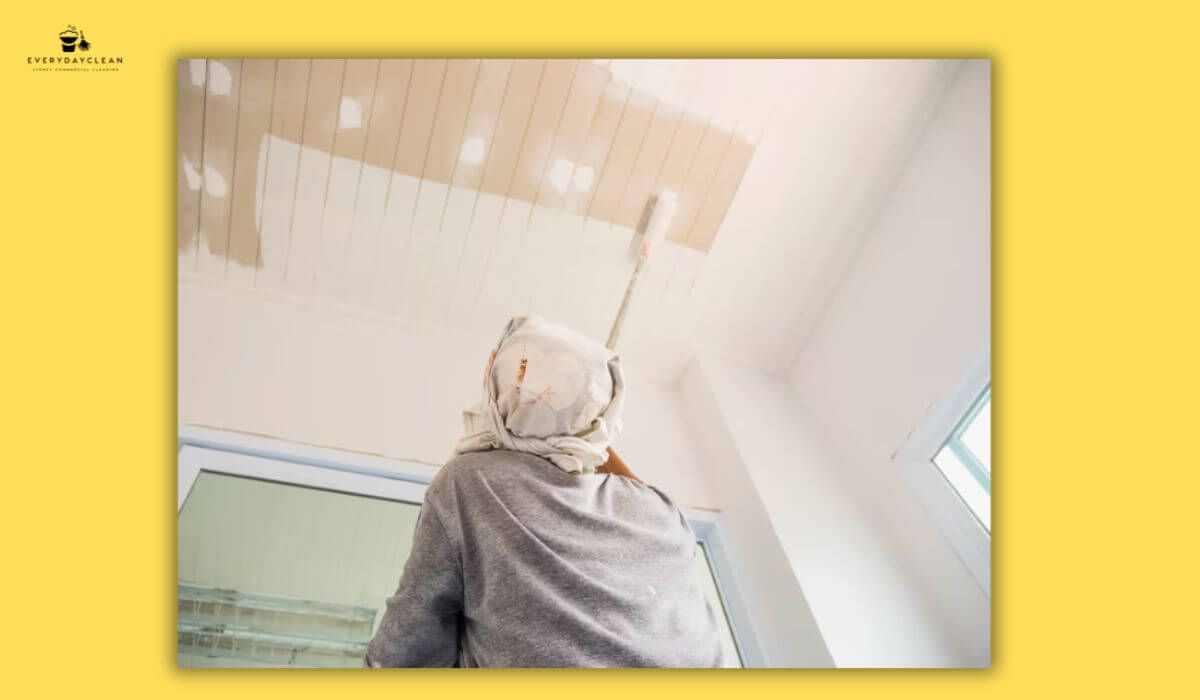cleaning ceiling after renovation
