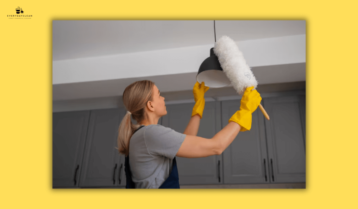 cleaning a large house
