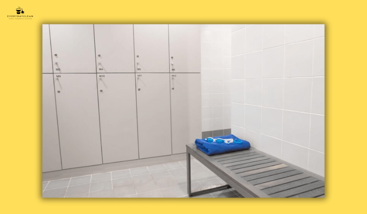 cleaning locker room showers