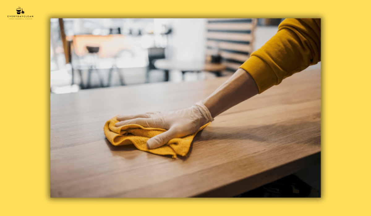 cleaning under desks