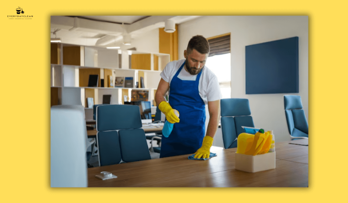 commercial cleaning staff office
