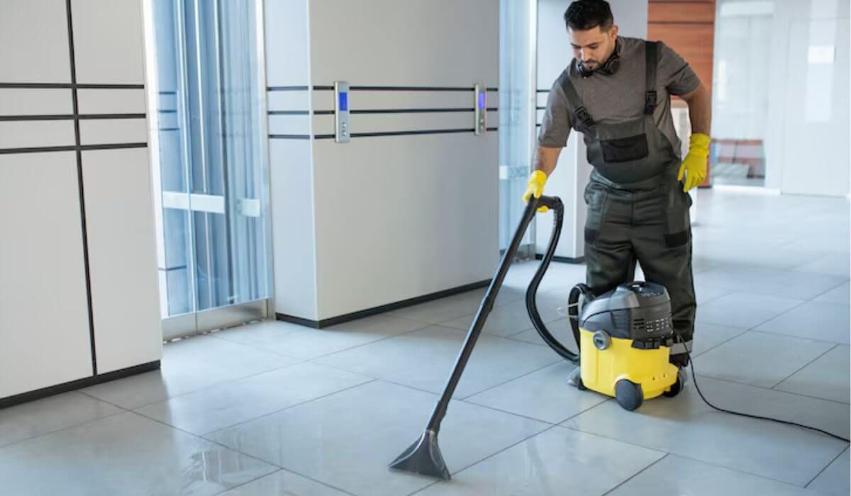 floor cleaning modern building