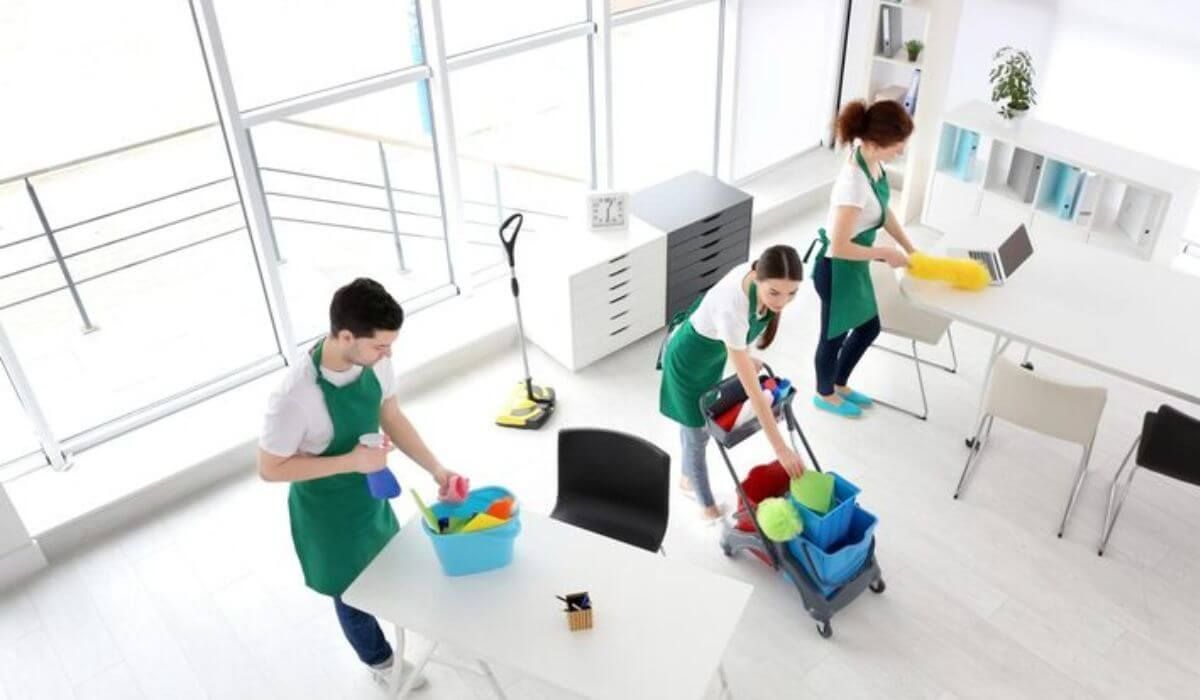 floor plan with cleaning zones